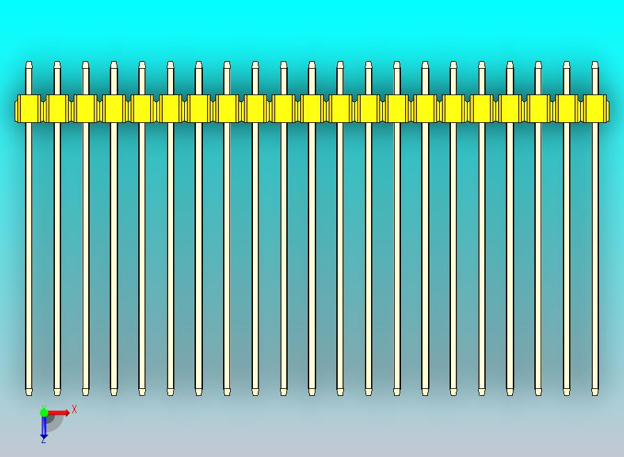 DS1021排针 黄色 2x21p 100mil 类型43 版本1.0.zip