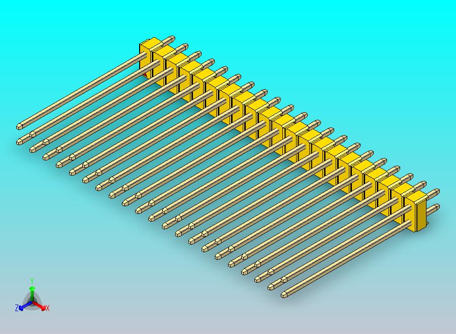 DS1021排针 黄色 2x21p 100mil 类型43 版本1.0.zip