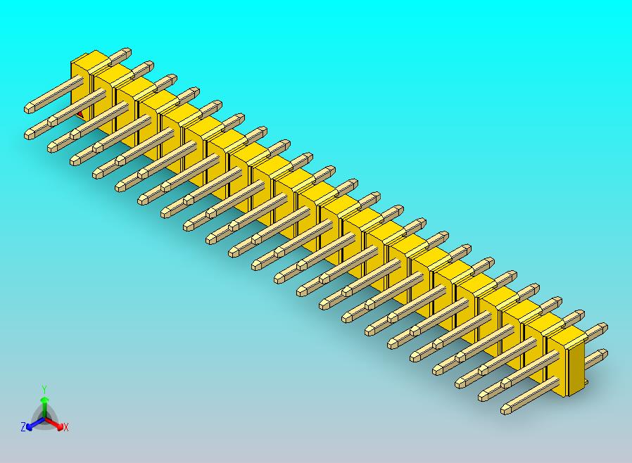 DS1021排针 黄色 2x22p 100mil 类型1 版本1.0.zip