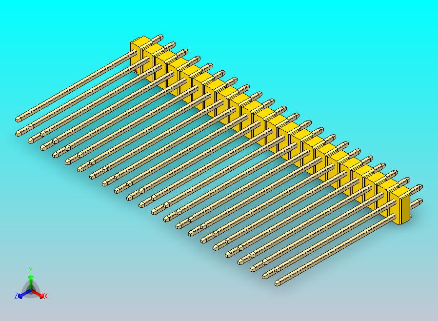 DS1021排针 黄色 2x22p 100mil 类型43 版本1.0.zip
