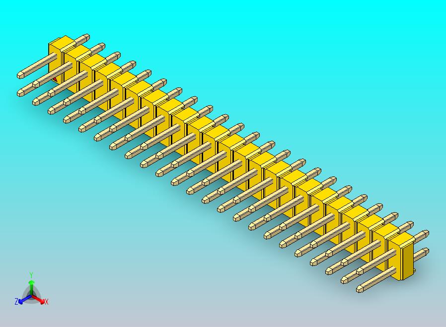 DS1021排针 黄色 2x23p 100mil 类型1 版本1.0.zip