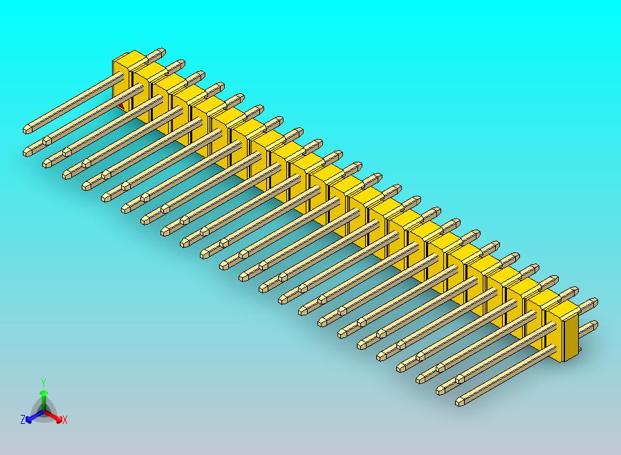 DS1021排针 黄色 2x23p 100mil 类型5 版本1.0.zip