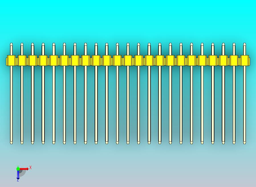 DS1021排针 黄色 2x23p 100mil 类型19 版本1.0.zip