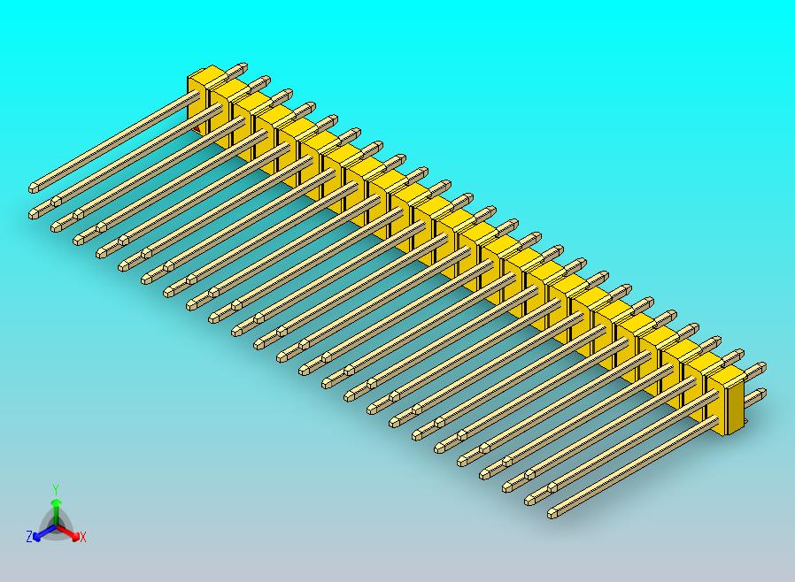 DS1021排针 黄色 2x24p 100mil 类型19 版本1.0.zip