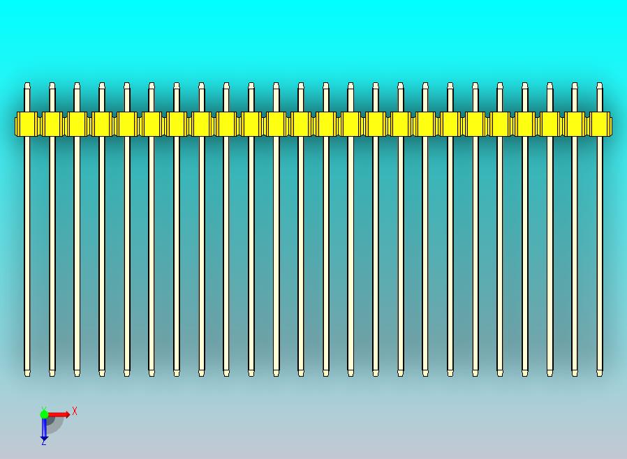 DS1021排针 黄色 2x24p 100mil 类型43 版本1.0.zip