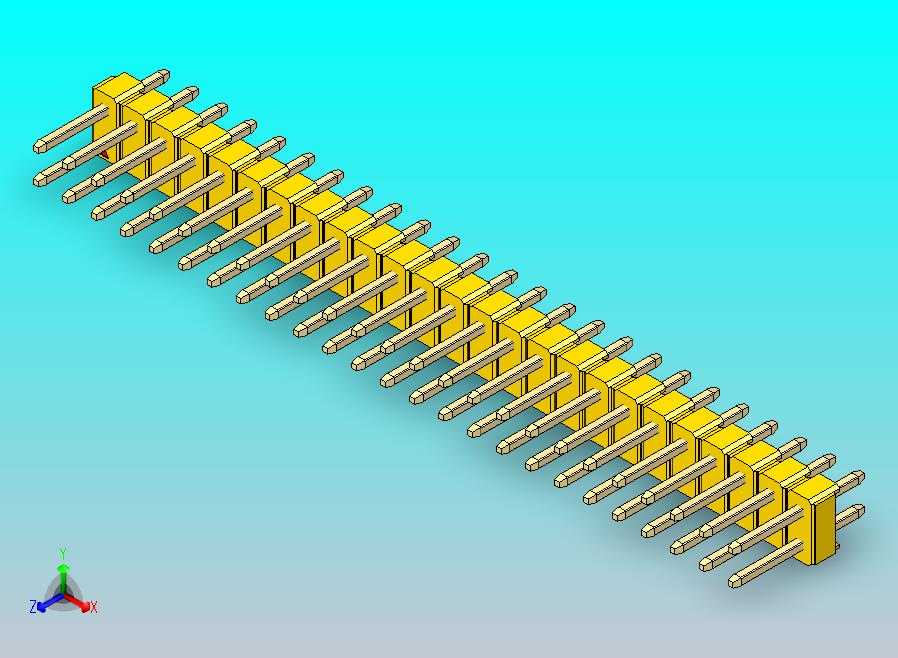 DS1021排针 黄色 2x25p 100mil 类型1 版本1.0.zip