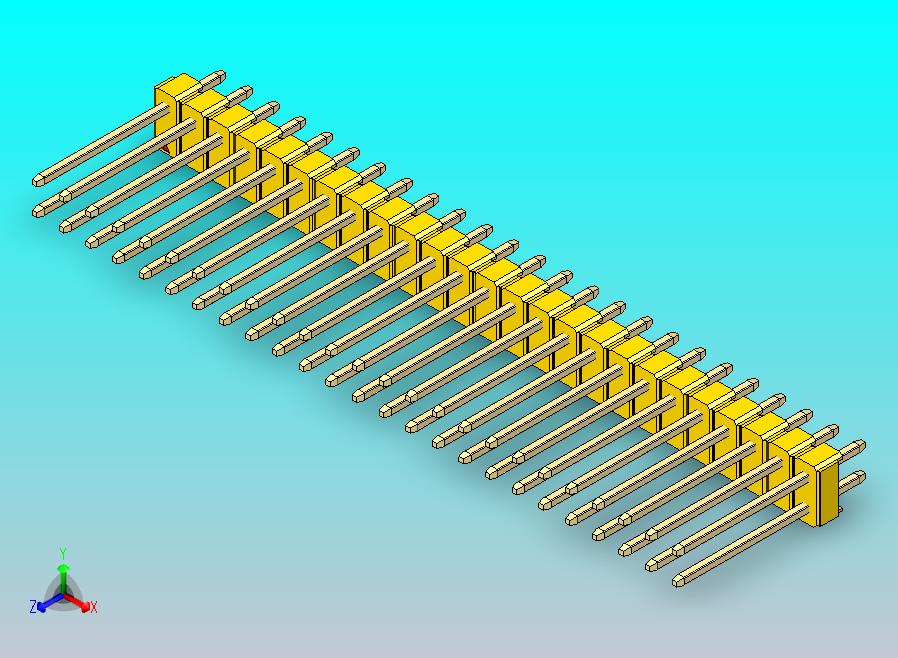 DS1021排针 黄色 2x25p 100mil 类型5 版本1.0.zip