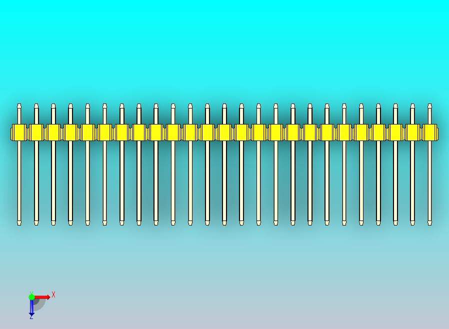DS1021排针 黄色 2x25p 100mil 类型5 版本1.0.zip