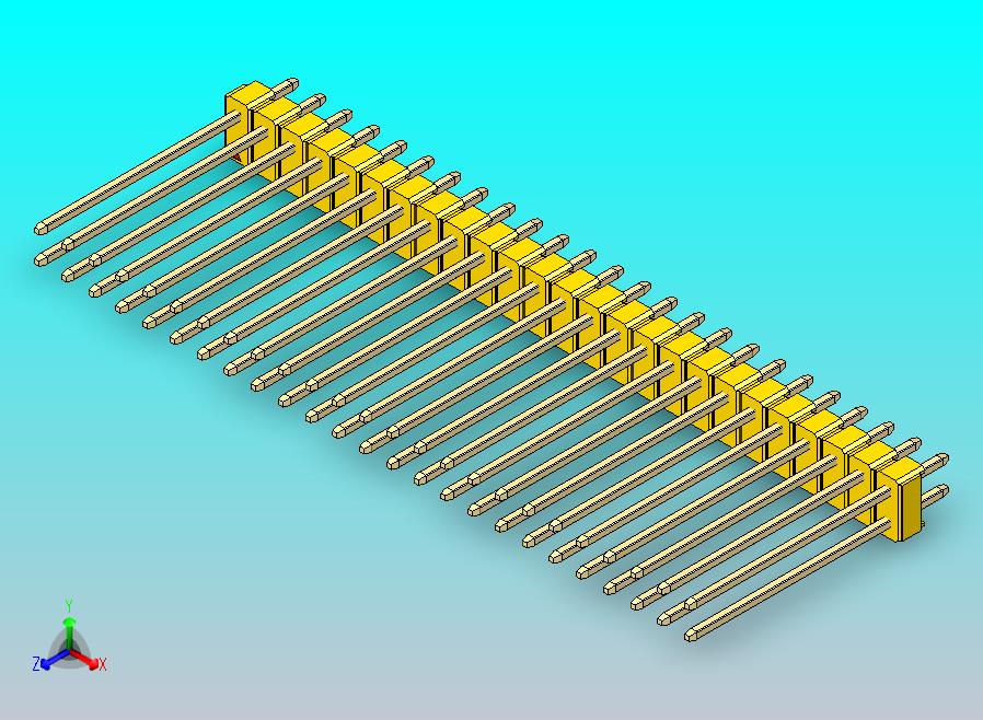 DS1021排针 黄色 2x25p 100mil 类型19 版本1.0.zip