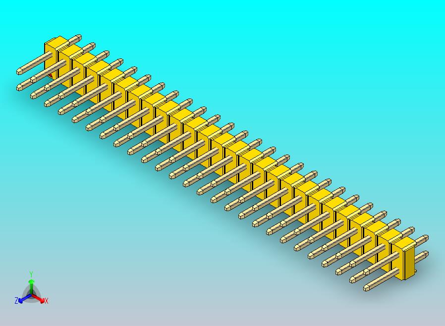 DS1021排针 黄色 2x26p 100mil 类型1 版本1.0.zip