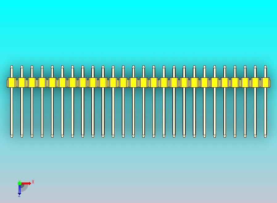 DS1021排针 黄色 2x26p 100mil 类型5 版本1.0.zip