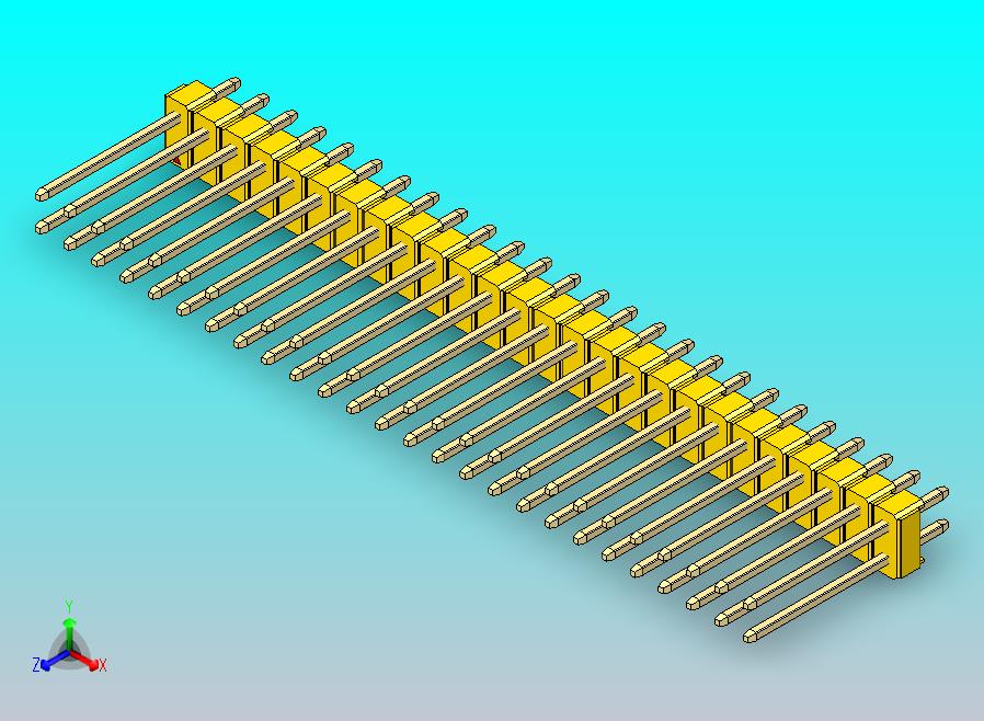 DS1021排针 黄色 2x26p 100mil 类型5 版本1.0.zip