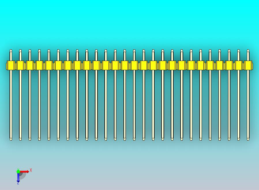 DS1021排针 黄色 2x26p 100mil 类型19 版本1.0.zip