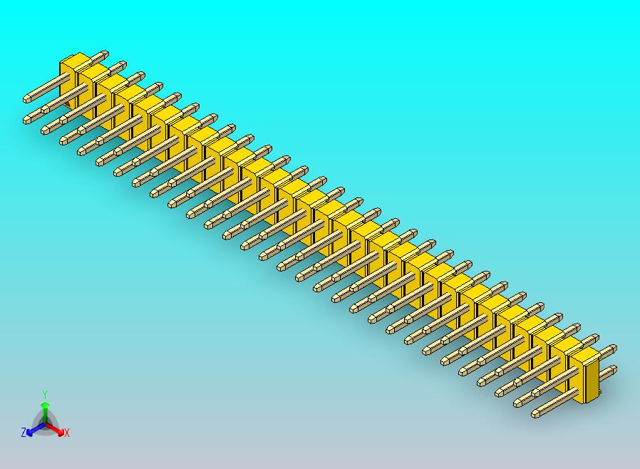 DS1021排针 黄色 2x29p 100mil 类型1 版本1.0.zip