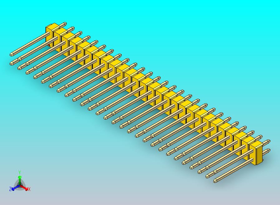 DS1021排针 黄色 2x27p 100mil 类型5 版本1.0.zip