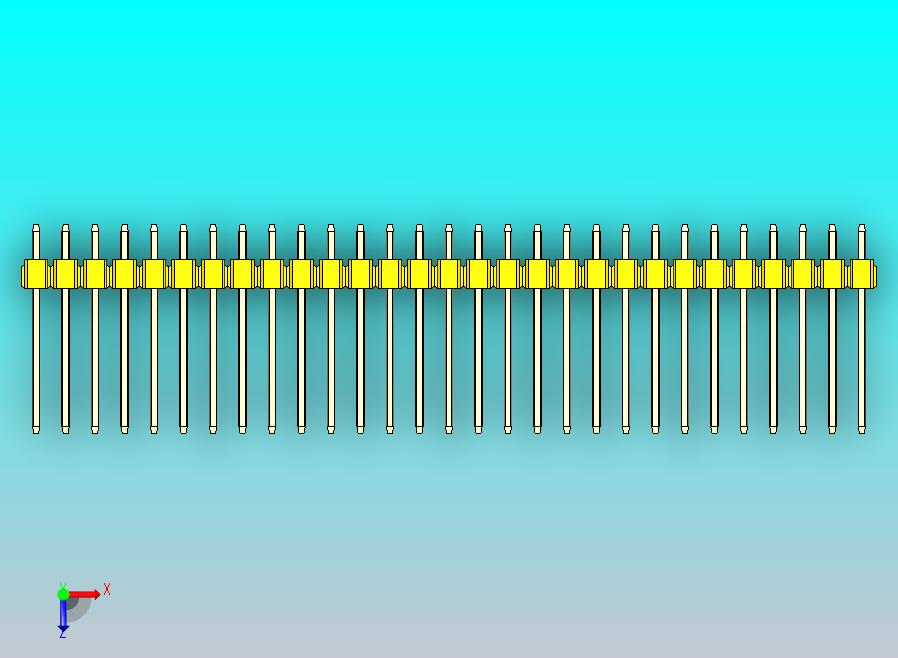 DS1021排针 黄色 2x29p 100mil 类型5 版本1.0.zip
