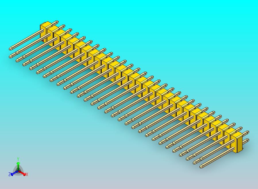 DS1021排针 黄色 2x29p 100mil 类型5 版本1.0.zip