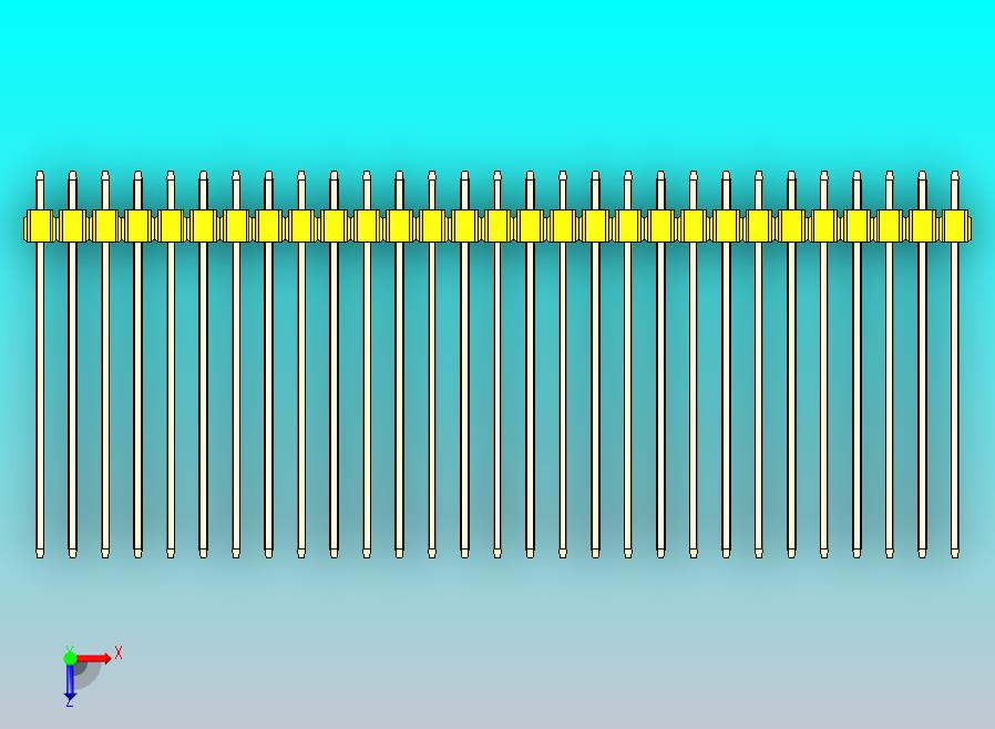 DS1021排针 黄色 2x29p 100mil 类型43 版本1.0.zip