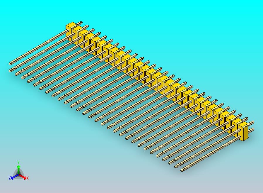 DS1021排针 黄色 2x29p 100mil 类型43 版本1.0.zip