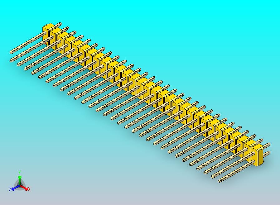 DS1021排针 黄色 2x30p 100mil 类型5 版本1.0.zip