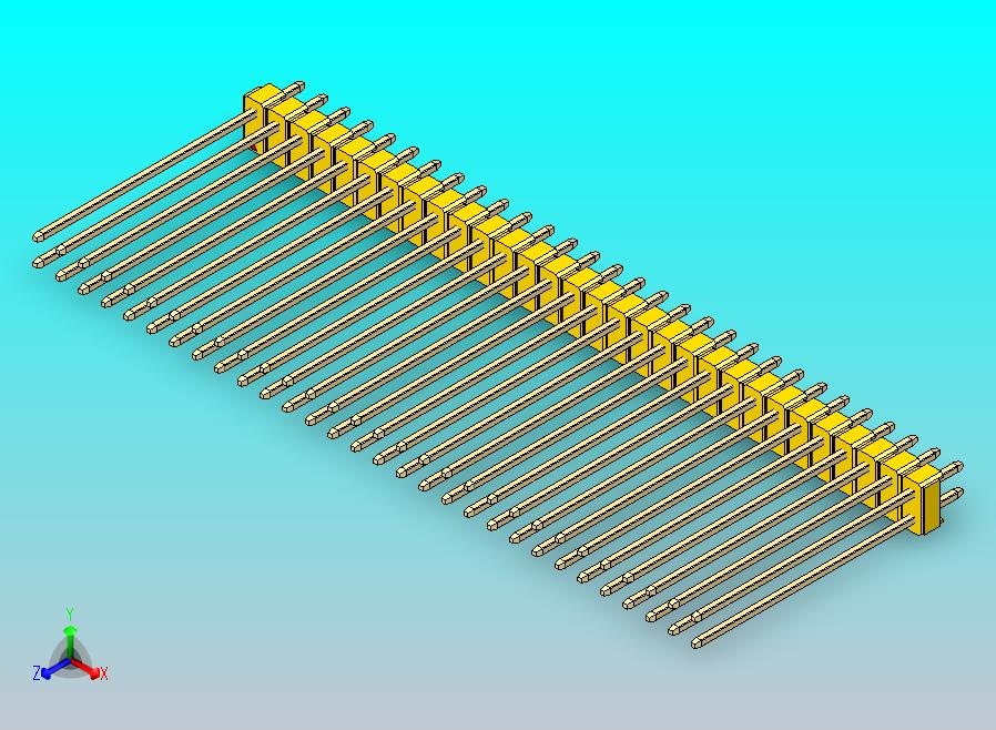 DS1021排针 黄色 2x30p 100mil 类型43 版本1.0.zip