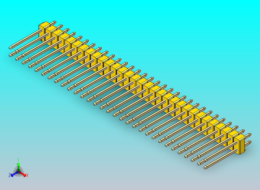 DS1021排针 黄色 2x31p 100mil 类型5 版本1.0.zip