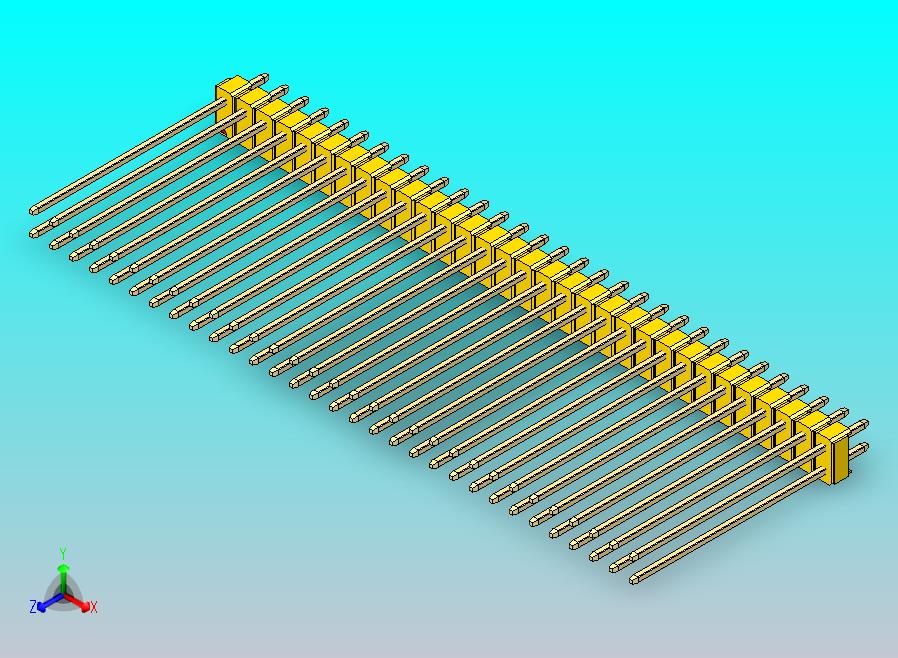 DS1021排针 黄色 2x31p 100mil 类型43 版本1.0.zip