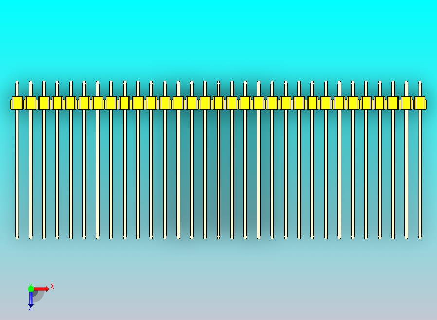 DS1021排针 黄色 2x31p 100mil 类型43 版本1.0.zip
