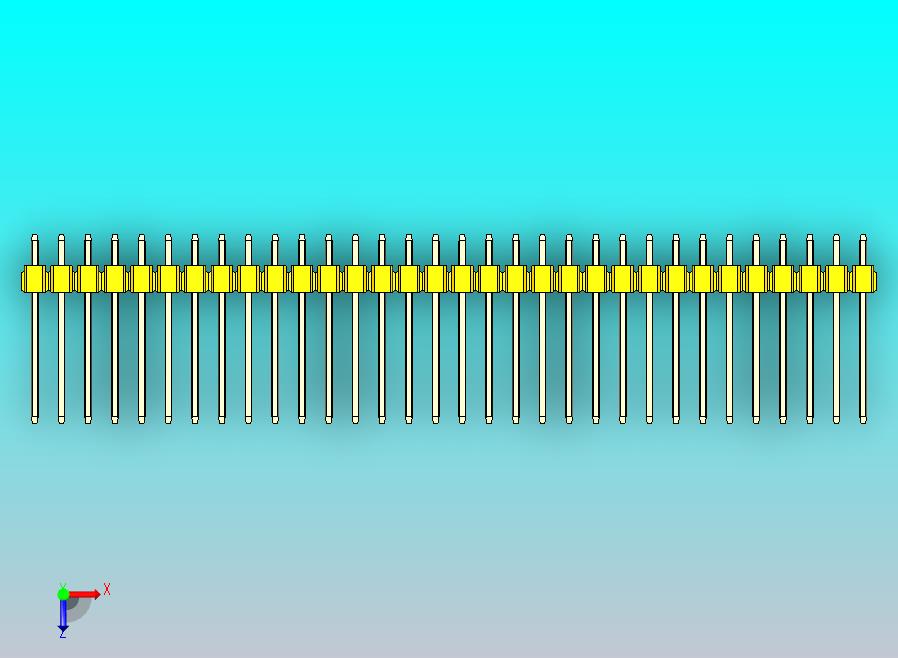DS1021排针 黄色 2x32p 100mil 类型5 版本1.0.zip