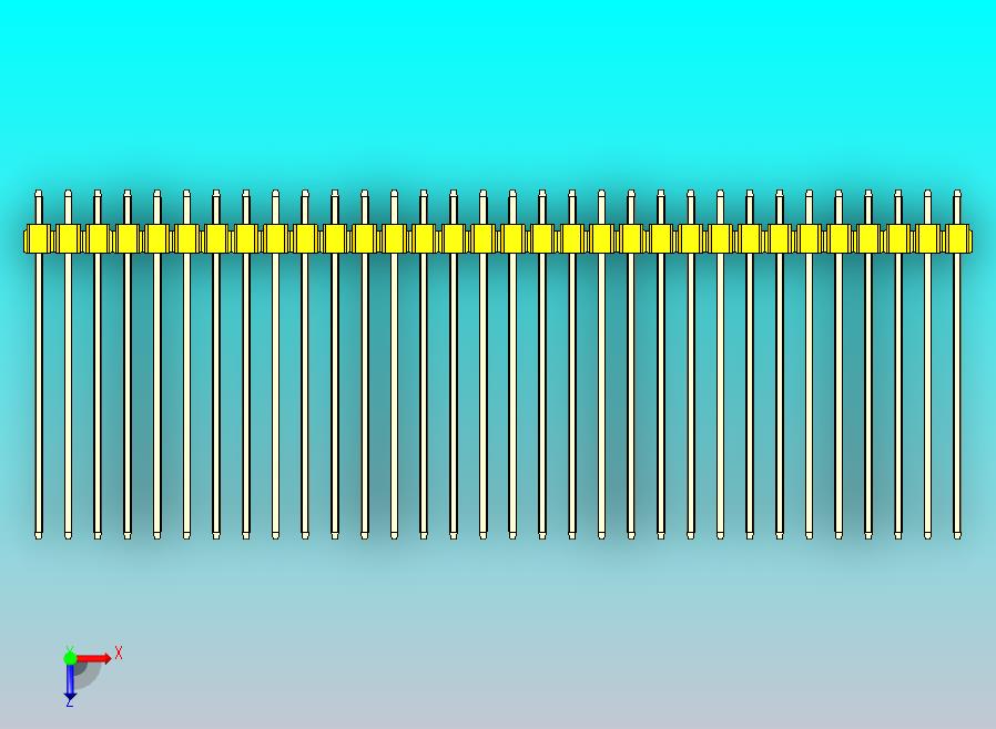 DS1021排针 黄色 2x32p 100mil 类型43 版本1.0.zip