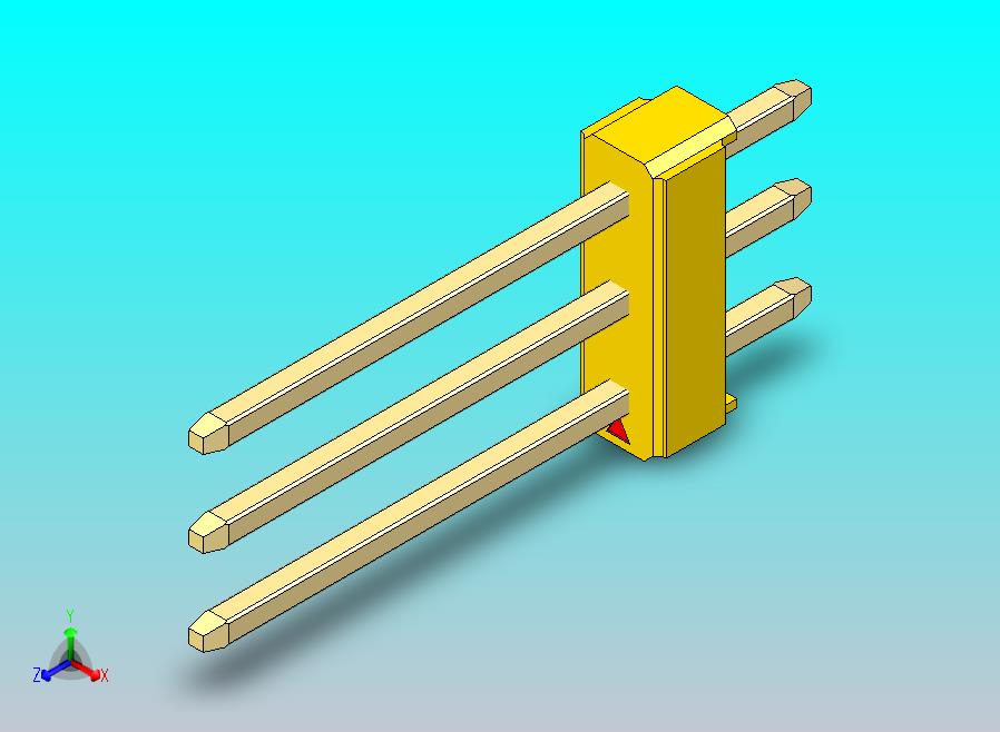 DS1021排针 黄色 3x01p 100mil 类型5 版本1.0.zip