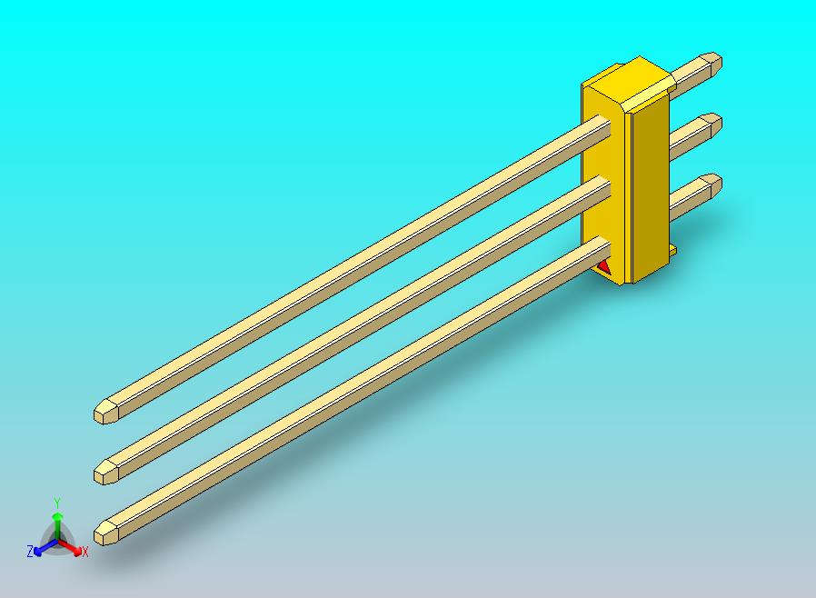 DS1021排针 黄色 3x01p 100mil 类型43 版本1.0.zip