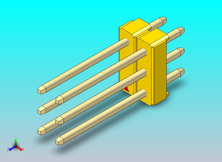 DS1021排针 黄色 3x02p 100mil 类型5 版本1.0.zip