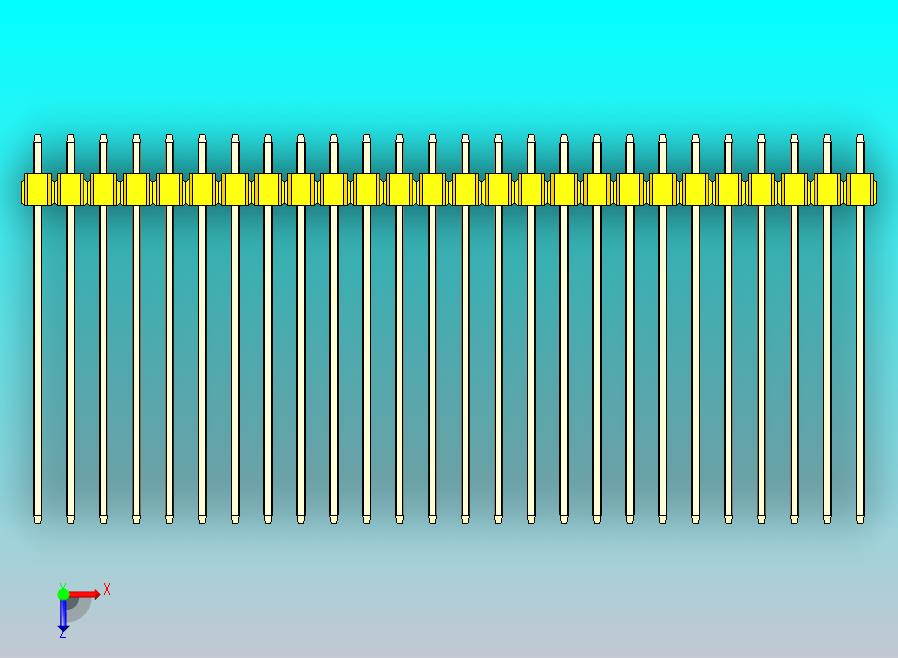 DS1021排针 黄色 2x26p 100mil 类型43 版本1.0.zip