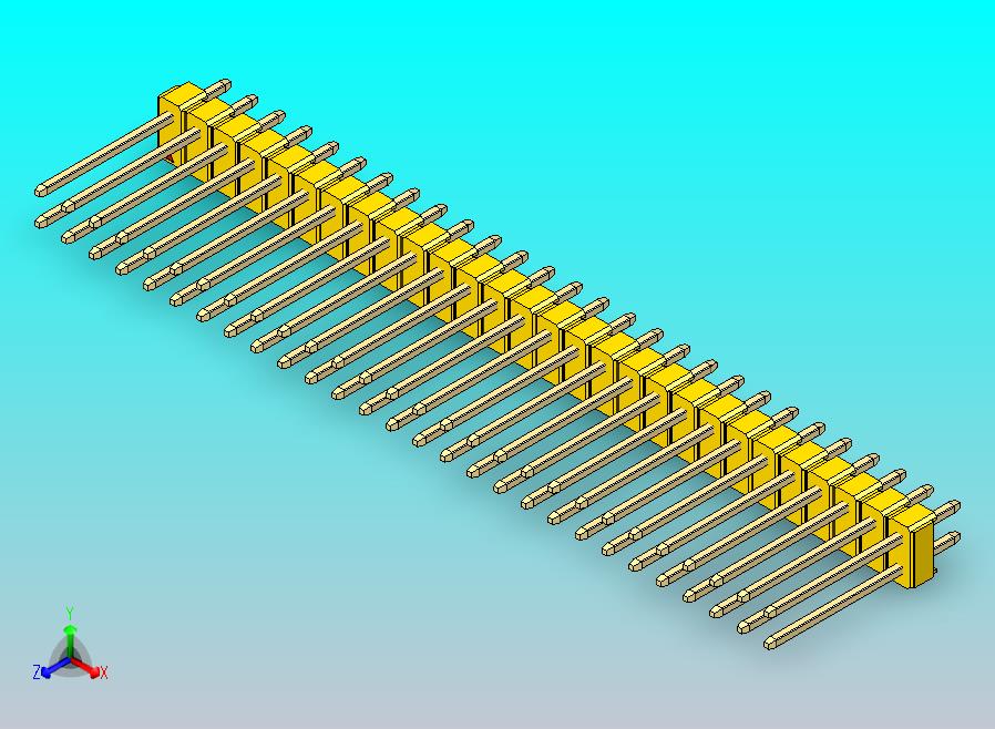 DS1021排针 黄色 2x28p 100mil 类型5 版本1.0.zip