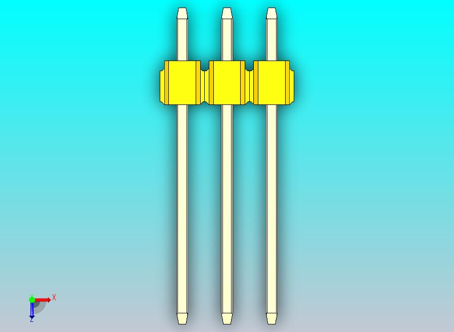 DS1021排针 黄色 3x03p 100mil 类型5 版本1.0.zip