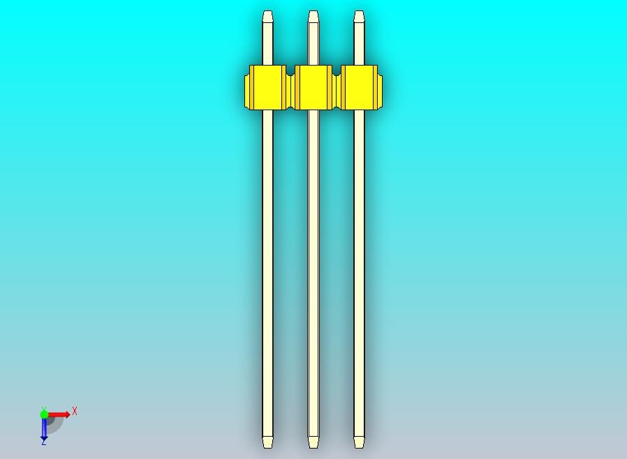 DS1021排针 黄色 3x03p 100mil 类型19 版本1.0.zip
