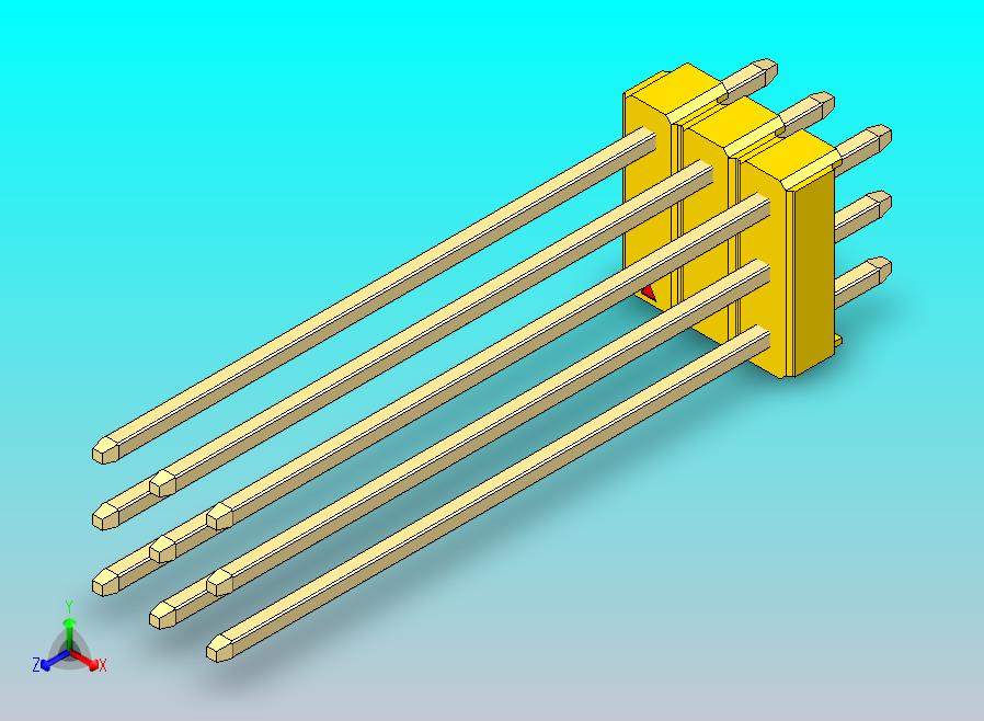 DS1021排针 黄色 3x03p 100mil 类型43 版本1.0.zip
