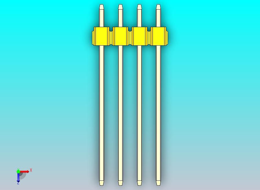 DS1021排针 黄色 3x04p 100mil 类型19 版本1.0.zip