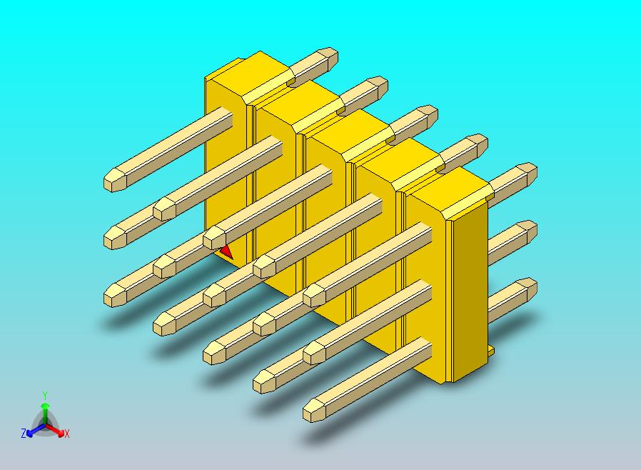 DS1021排针 黄色 3x05p 100mil 类型1 版本1.0.zip
