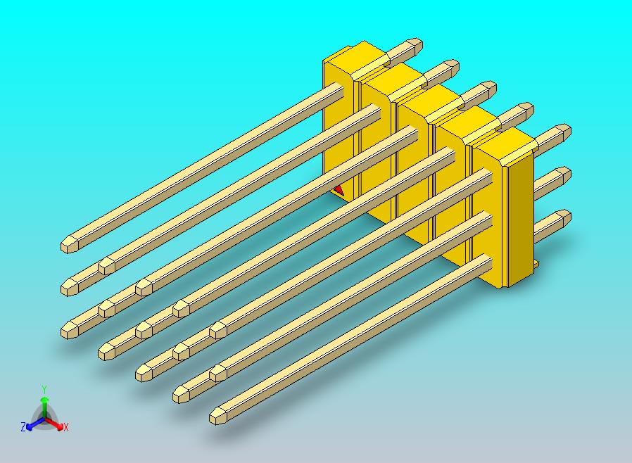 DS1021排针 黄色 3x05p 100mil 类型19 版本1.0.zip
