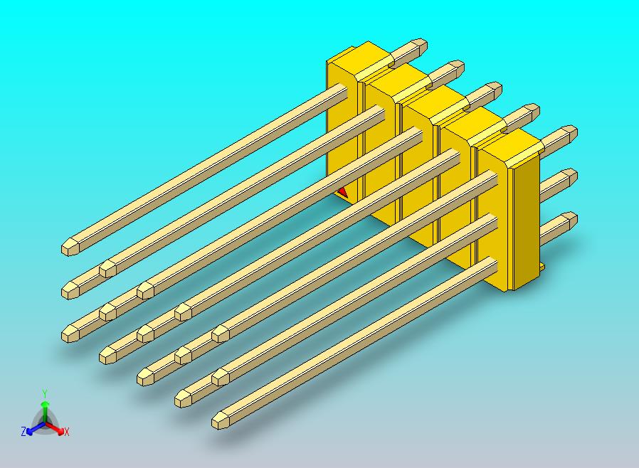 DS1021排针 黄色 3x05p 100mil 类型19 版本1.0.zip