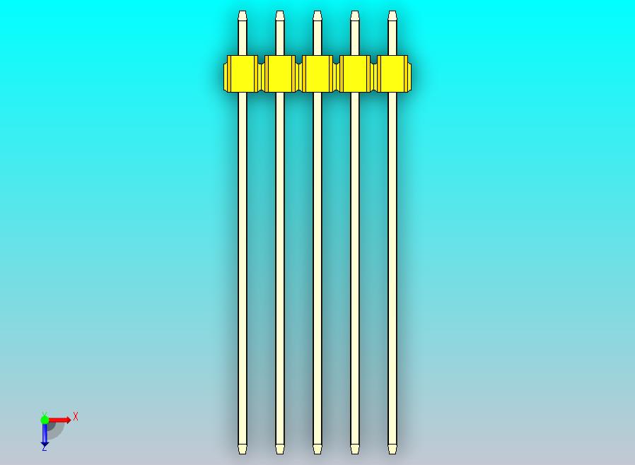 DS1021排针 黄色 3x05p 100mil 类型43 版本1.0.zip