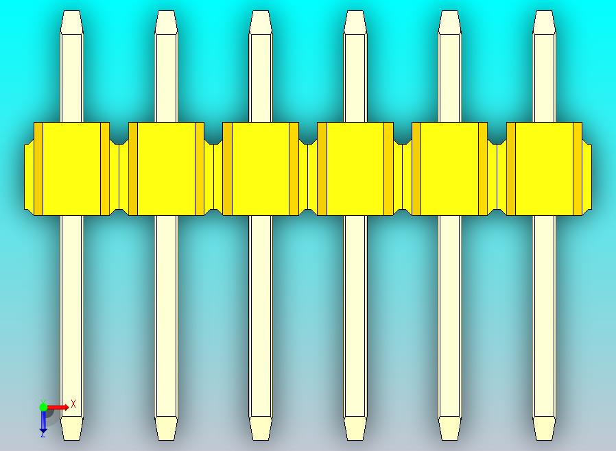 DS1021排针 黄色 3x06p 100mil 类型1 版本1.0.zip