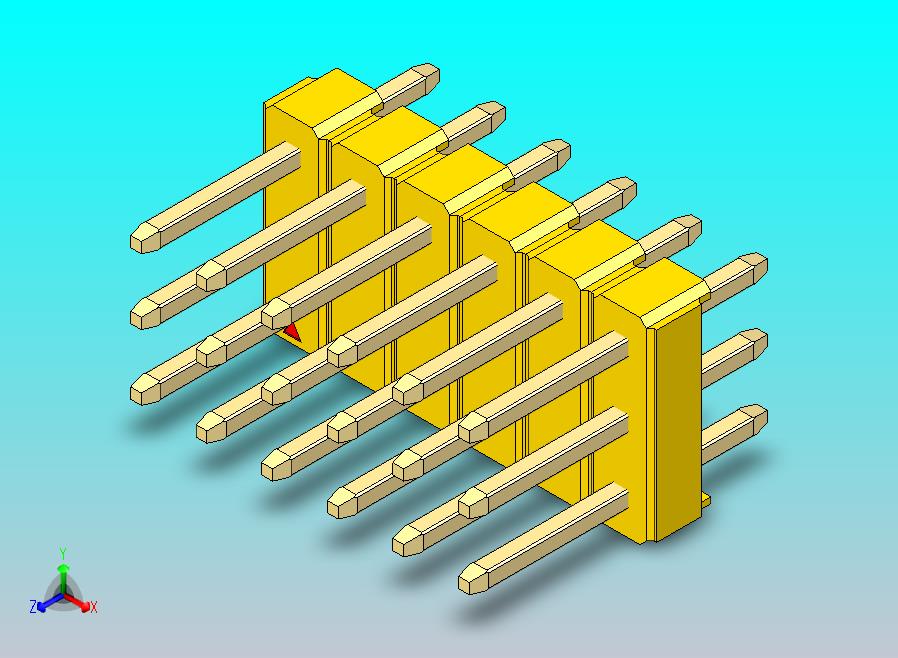 DS1021排针 黄色 3x06p 100mil 类型1 版本1.0.zip