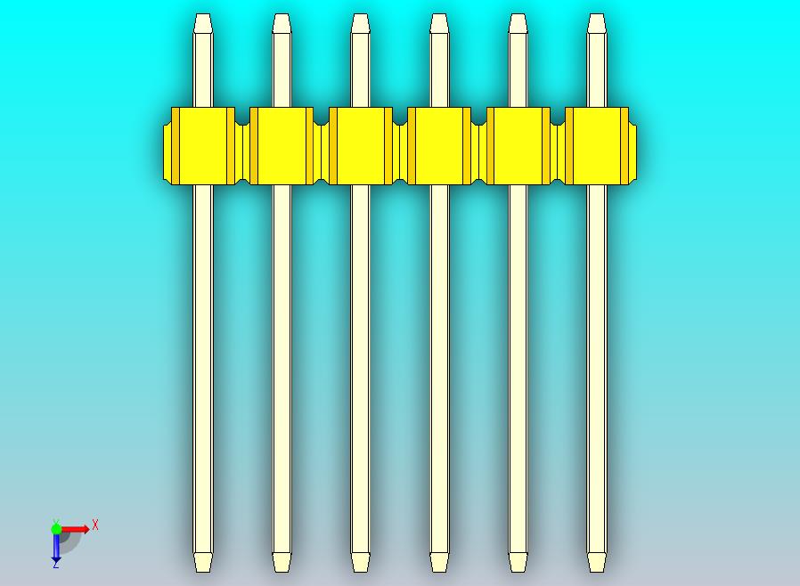 DS1021排针 黄色 3x06p 100mil 类型5 版本1.0.zip