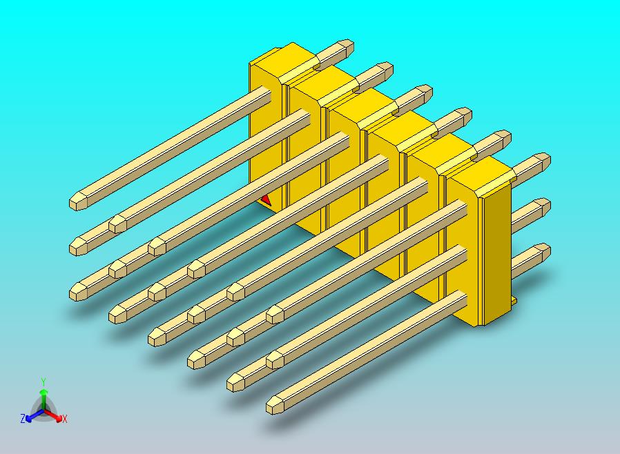 DS1021排针 黄色 3x06p 100mil 类型5 版本1.0.zip