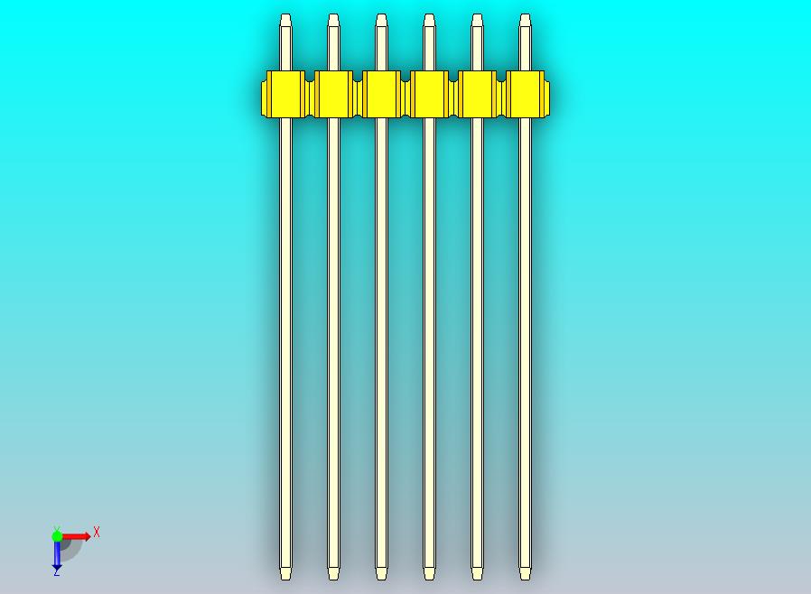 DS1021排针 黄色 3x06p 100mil 类型43 版本1.0.zip