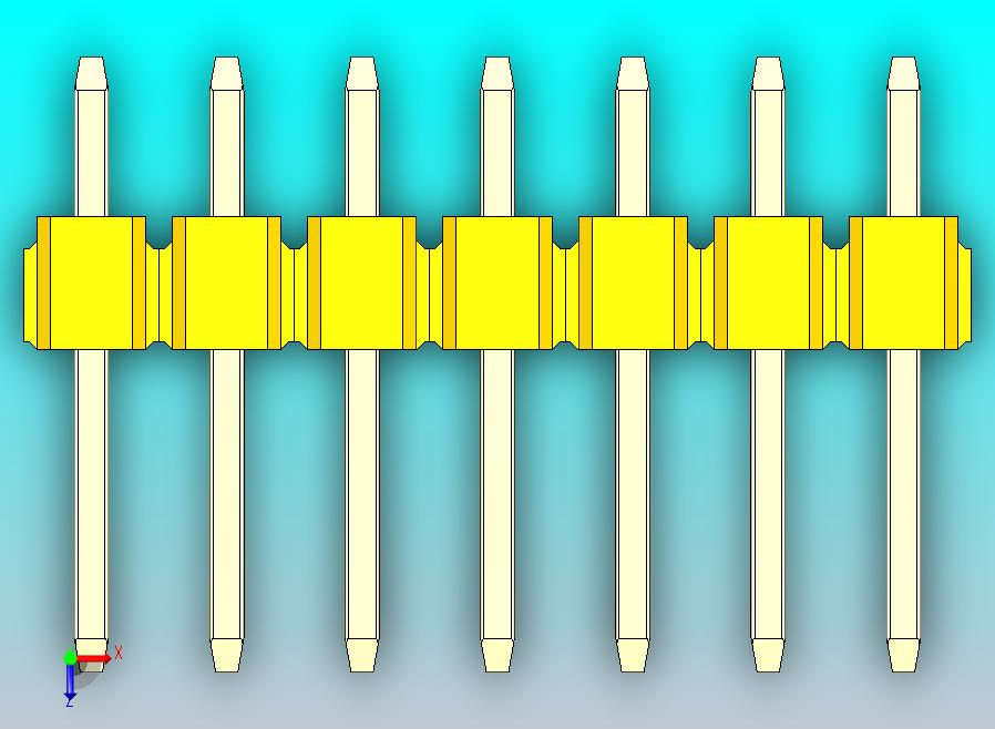DS1021排针 黄色 3x07p 100mil 类型1 版本1.0.zip