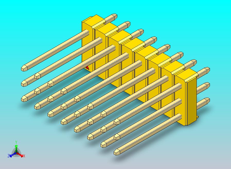 DS1021排针 黄色 3x08p 100mil 类型5 版本1.0.zip